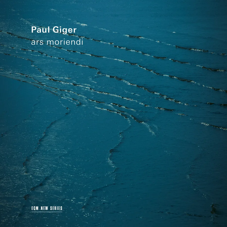 Paul Giger — Ars Moriendi, ECM New Series — photographie aérienne d'une surface océanique parcourue de fissures
